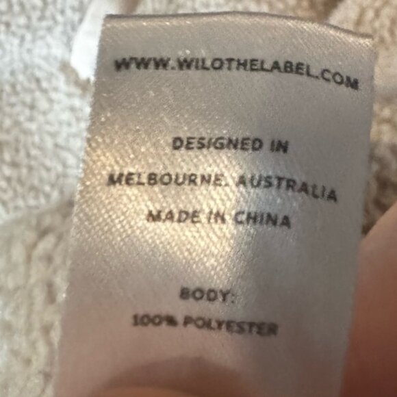 Wilo the Label Cream Fleece Pullover with Snap Collar and Cinching - Size M - Picture 5 of 6